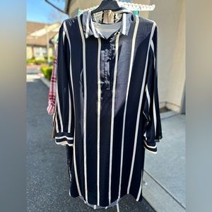 Chic shirt dress + waist tie